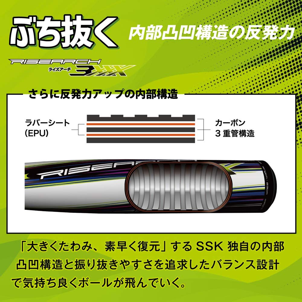 Amazon | SSK ライズアーチ3XXX Jr (9010)ブラック×ホワイト 78 | SSK